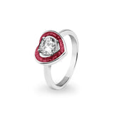 Ladies Beloved Memorial Ashes Ring with Fine Crystal - Cherished Urns
