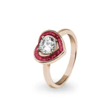 Ladies Beloved Memorial Ashes Ring with Fine Crystal - Cherished Urns