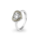 Ladies Beloved Memorial Ashes Ring with Fine Crystal - Cherished Urns