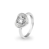 Ladies Beloved Memorial Ashes Ring with Fine Crystal - Cherished Urns