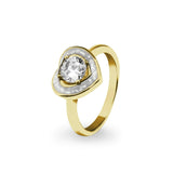 Ladies Beloved Memorial Ashes Ring with Fine Crystal - Cherished Urns