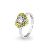 Ladies Beloved Memorial Ashes Ring with Fine Crystal - Cherished Urns