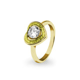 Ladies Beloved Memorial Ashes Ring with Fine Crystal - Cherished Urns