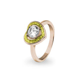 Ladies Beloved Memorial Ashes Ring with Fine Crystal - Cherished Urns