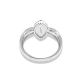 Ladies Marquise Memorial Ashes Ring with Fine Crystals - Cherished Urns