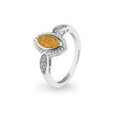 Ladies Marquise Memorial Ashes Ring with Fine Crystals - Cherished Urns