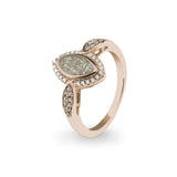 Ladies Marquise Memorial Ashes Ring with Fine Crystals - Cherished Urns