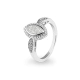 Ladies Marquise Memorial Ashes Ring with Fine Crystals - Cherished Urns