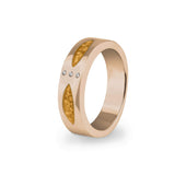 Unisex Three Together Memorial Ashes Ring with Fine Crystals - Cherished Urns