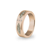 Unisex Three Together Memorial Ashes Ring with Fine Crystals - Cherished Urns