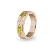 Unisex Three Together Memorial Ashes Ring with Fine Crystals - Cherished Urns