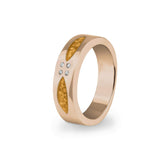 Unisex Four Together Memorial Ashes Ring with Fine Crystals - Cherished Urns