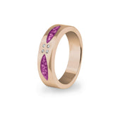 Unisex Four Together Memorial Ashes Ring with Fine Crystals - Cherished Urns