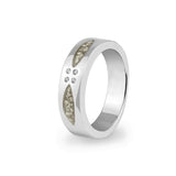 Unisex Four Together Memorial Ashes Ring with Fine Crystals - Cherished Urns