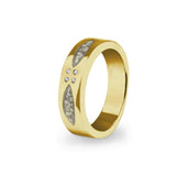 Unisex Four Together Memorial Ashes Ring with Fine Crystals - Cherished Urns