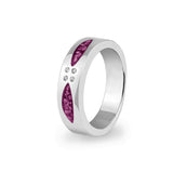 Unisex Four Together Memorial Ashes Ring with Fine Crystals - Cherished Urns
