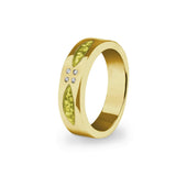 Unisex Four Together Memorial Ashes Ring with Fine Crystals - Cherished Urns