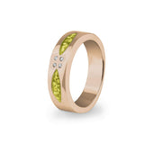 Unisex Four Together Memorial Ashes Ring with Fine Crystals - Cherished Urns