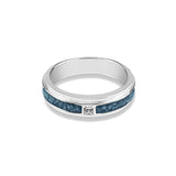 Unisex Remembrance Memorial Ashes Ring with Fine Crystal - Cherished Urns