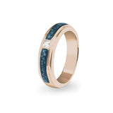 Unisex Remembrance Memorial Ashes Ring with Fine Crystal - Cherished Urns