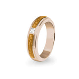 Unisex Remembrance Memorial Ashes Ring with Fine Crystal - Cherished Urns