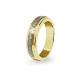 Unisex Remembrance Memorial Ashes Ring with Fine Crystal - Cherished Urns