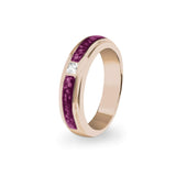 Unisex Remembrance Memorial Ashes Ring with Fine Crystal - Cherished Urns