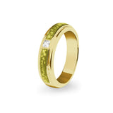 Unisex Remembrance Memorial Ashes Ring with Fine Crystal - Cherished Urns