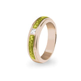 Unisex Remembrance Memorial Ashes Ring with Fine Crystal - Cherished Urns