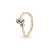 Ladies Rondure Array Triple Cremation Ashes Ring - Cherished Urns