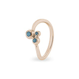 Ladies Rondure Array Triple Cremation Ashes Ring - Cherished Urns