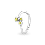 Ladies Rondure Array Triple Cremation Ashes Ring - Cherished Urns