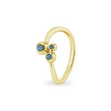 Ladies Rondure Array Triple Cremation Ashes Ring - Cherished Urns