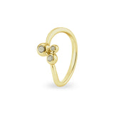 Ladies Rondure Array Triple Cremation Ashes Ring - Cherished Urns