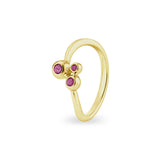 Ladies Rondure Array Triple Cremation Ashes Ring - Cherished Urns