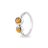 Ladies Rondure Double Array Bubble Band Cremation Ashes Ring - Cherished Urns