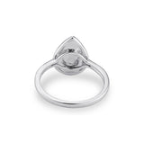 Ladies Rondure Teardrop Cremation Ashes Ring - Cherished Urns