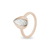 Ladies Rondure Teardrop Cremation Ashes Ring - Cherished Urns