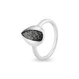 Ladies Rondure Teardrop Cremation Ashes Ring - Cherished Urns