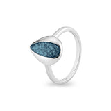 Ladies Rondure Teardrop Cremation Ashes Ring - Cherished Urns