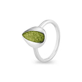 Ladies Rondure Teardrop Cremation Ashes Ring - Cherished Urns