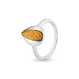 Ladies Rondure Teardrop Cremation Ashes Ring - Cherished Urns