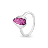 Ladies Rondure Teardrop Cremation Ashes Ring - Cherished Urns