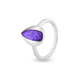 Ladies Rondure Teardrop Cremation Ashes Ring - Cherished Urns