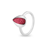 Ladies Rondure Teardrop Cremation Ashes Ring - Cherished Urns