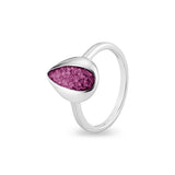 Ladies Rondure Teardrop Cremation Ashes Ring - Cherished Urns