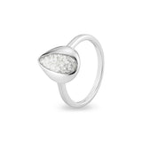 Ladies Rondure Teardrop Cremation Ashes Ring - Cherished Urns