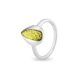 Ladies Rondure Teardrop Cremation Ashes Ring - Cherished Urns