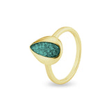 Ladies Rondure Teardrop Cremation Ashes Ring - Cherished Urns