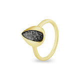 Ladies Rondure Teardrop Cremation Ashes Ring - Cherished Urns